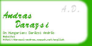 andras darazsi business card