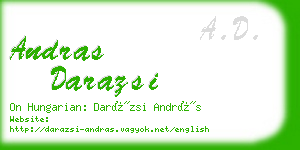 andras darazsi business card